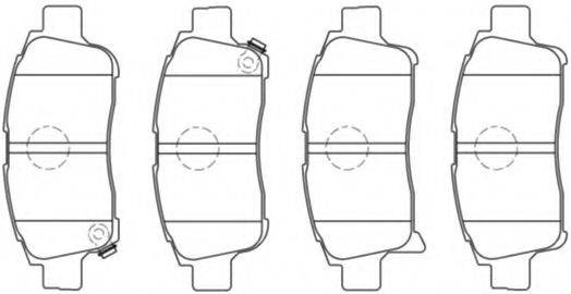 Комплект тормозных колодок, дисковый тормоз AISIN A1N068