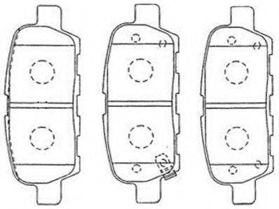 Комплект тормозных колодок, дисковый тормоз AISIN B2N095