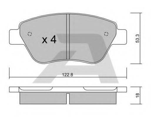 Комплект тормозных колодок, дисковый тормоз AISIN BPFI-1026