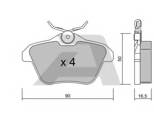 Комплект тормозных колодок, дисковый тормоз AISIN BPFI-2005