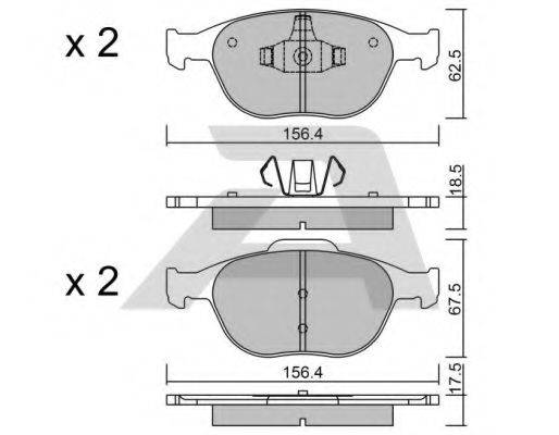 Комплект тормозных колодок, дисковый тормоз AISIN BPFO-1007