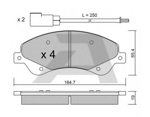 AISIN BPFO1013 Комплект тормозных колодок, дисковый тормоз