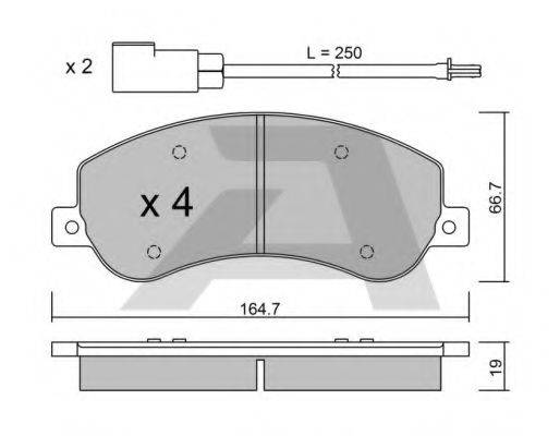 Комплект тормозных колодок, дисковый тормоз AISIN BPFO-1014