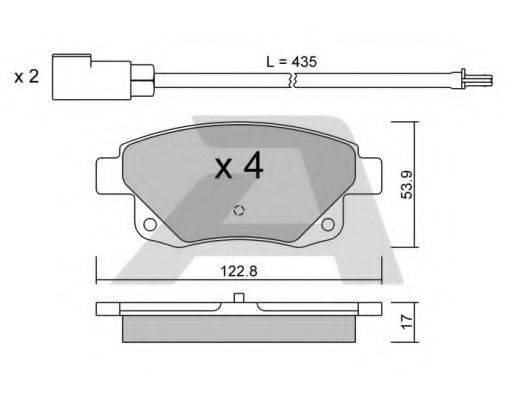 Комплект тормозных колодок, дисковый тормоз AISIN BPFO-2005