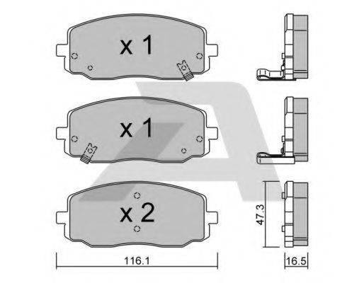 Комплект тормозных колодок, дисковый тормоз AISIN BPKI-1001