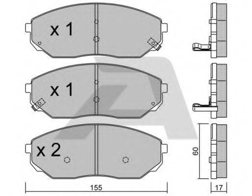 AISIN BPKI1903 Комплект тормозных колодок, дисковый тормоз