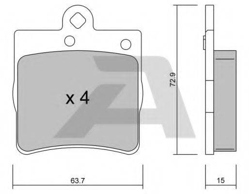 Комплект тормозных колодок, дисковый тормоз AISIN BPMB-2007