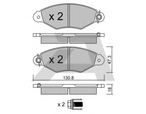 AISIN BPNI1003 Комплект тормозных колодок, дисковый тормоз