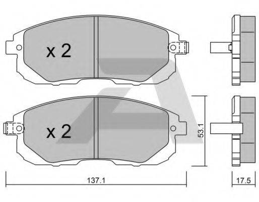 AISIN BPNI1005 Комплект тормозных колодок, дисковый тормоз