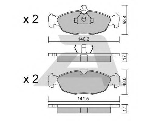 Комплект тормозных колодок, дисковый тормоз AISIN BPOP-1003