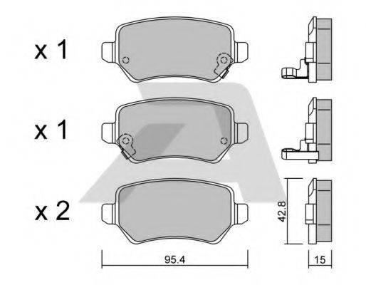 Комплект тормозных колодок, дисковый тормоз AISIN BPOP-2001