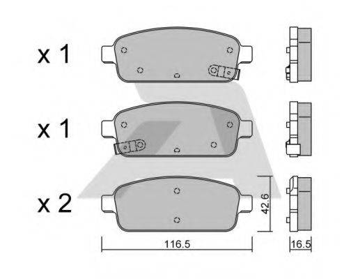 Комплект тормозных колодок, дисковый тормоз AISIN BPOP-2006