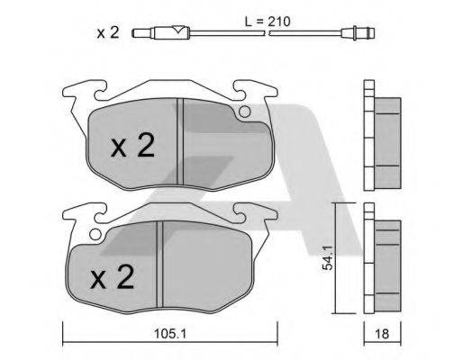 Комплект тормозных колодок, дисковый тормоз AISIN BPPE-1003