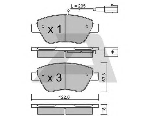 Комплект тормозных колодок, дисковый тормоз AISIN BPPE-1007
