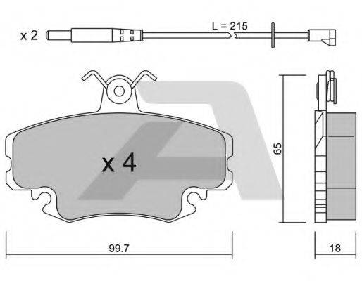 Комплект тормозных колодок, дисковый тормоз AISIN BPRE-1004
