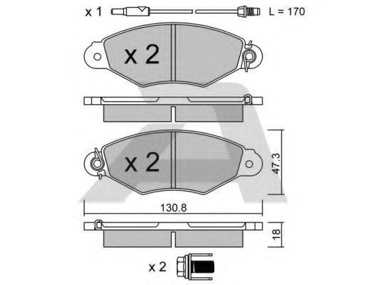 Комплект тормозных колодок, дисковый тормоз AISIN BPRE-1007