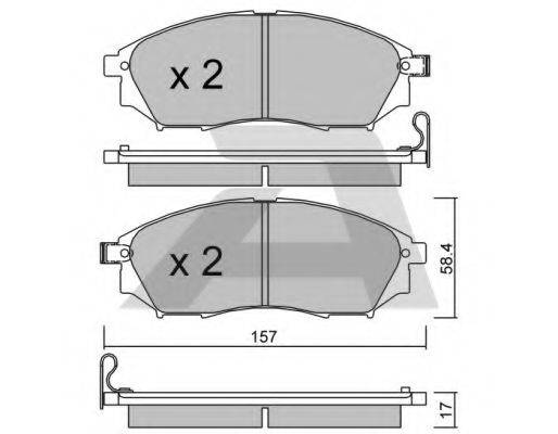 AISIN BPRE1011 Комплект тормозных колодок, дисковый тормоз