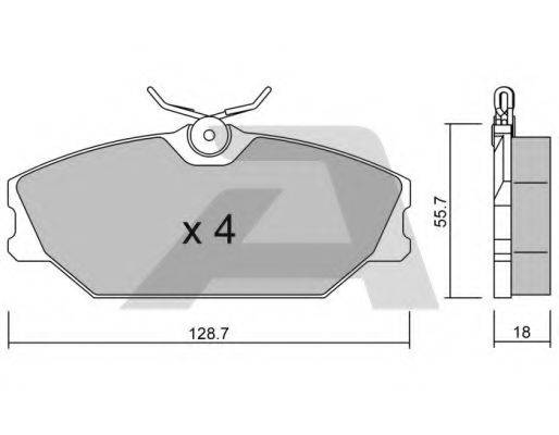 Комплект тормозных колодок, дисковый тормоз AISIN BPRE-1013