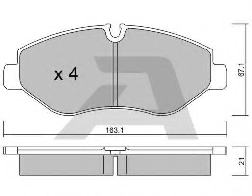 Комплект тормозных колодок, дисковый тормоз AISIN BPVW-1001