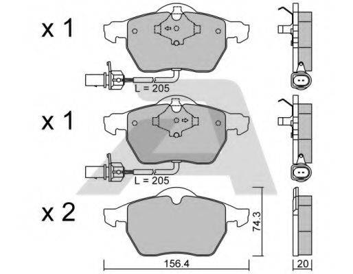 Комплект тормозных колодок, дисковый тормоз AISIN BPVW-1010