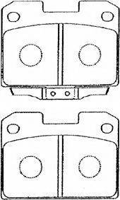 AISIN D2N012 Комплект тормозных колодок, дисковый тормоз