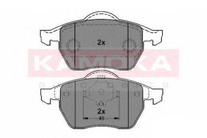Комплект тормозных колодок, дисковый тормоз KAMOKA 1012334