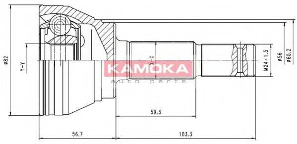 KAMOKA 6292 Шарнирный комплект, приводной вал