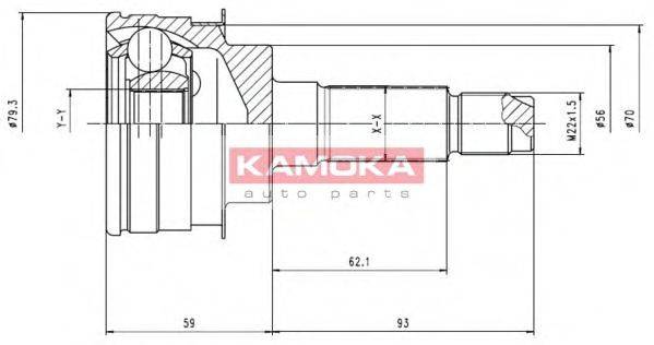 KAMOKA 6476 Шарнирный комплект, приводной вал
