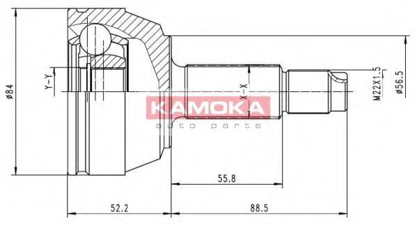 KAMOKA 6514 Шарнирный комплект, приводной вал