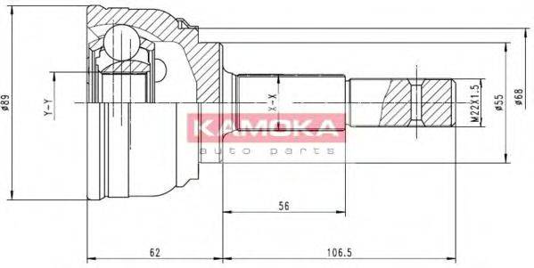 KAMOKA 6540 Шарнирный комплект, приводной вал