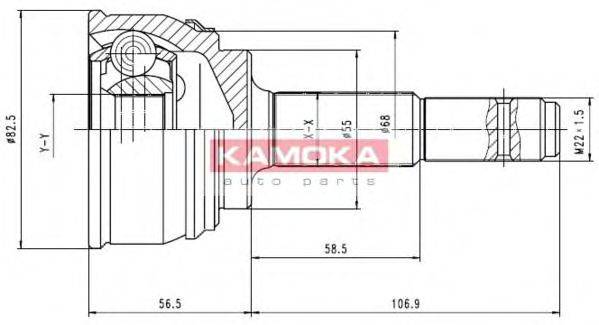 KAMOKA 6542 Шарнирный комплект, приводной вал