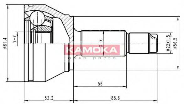 KAMOKA 6708 Шарнирный комплект, приводной вал