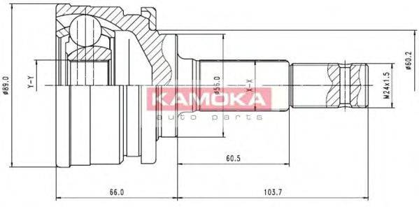 KAMOKA 6754 Шарнирный комплект, приводной вал