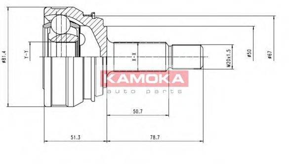 KAMOKA 7096 Шарнирный комплект, приводной вал