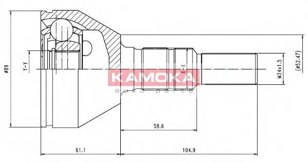 KAMOKA 6035 Шарнирный комплект, приводной вал