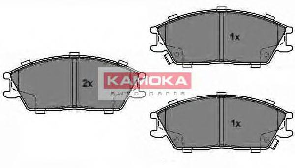 Комплект тормозных колодок, дисковый тормоз KAMOKA JQ1018152