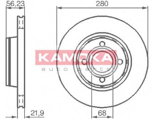 KAMOKA 1031034 Тормозной диск