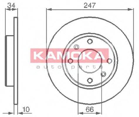 Тормозной диск KAMOKA 103118