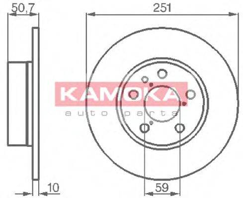 KAMOKA 103134 Тормозной диск