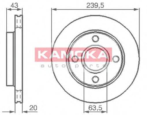 Тормозной диск KAMOKA 1031532