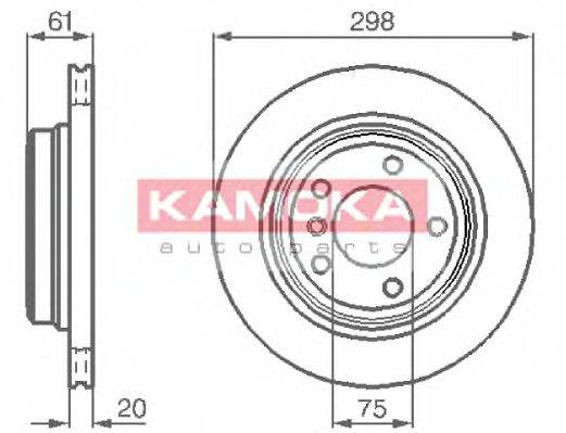 KAMOKA 1031672 Тормозной диск