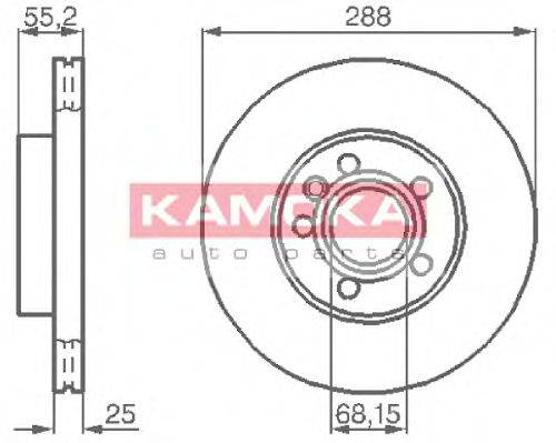 KAMOKA 1031692 Тормозной диск