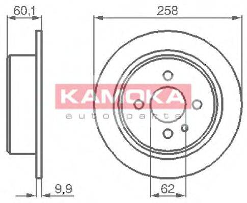 KAMOKA 103186 Тормозной диск