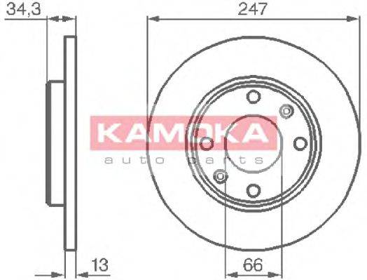 KAMOKA 1031990 Тормозной диск