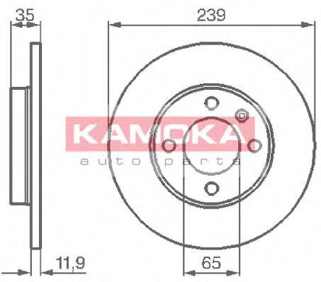 KAMOKA 103206 Тормозной диск