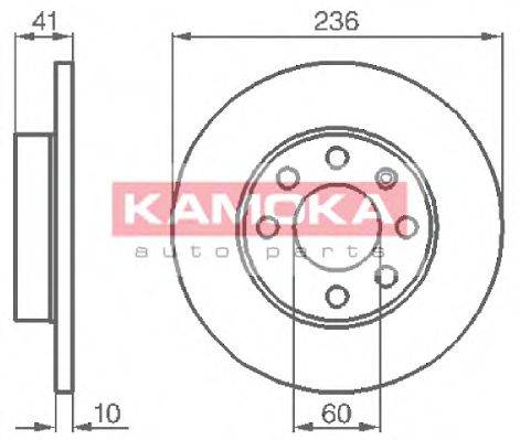 KAMOKA 103208 Тормозной диск