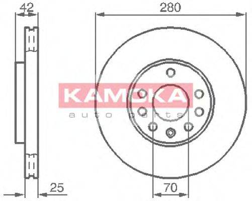 KAMOKA 1032082 Тормозной диск