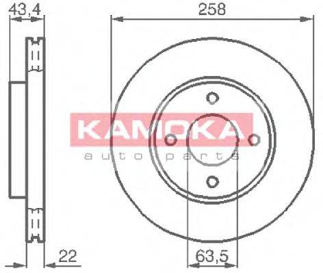 KAMOKA 1032144 Тормозной диск