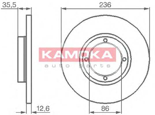 KAMOKA 1032152 Тормозной диск