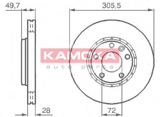 KAMOKA 1032408 Тормозной диск
